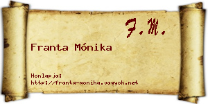 Franta Mónika névjegykártya
